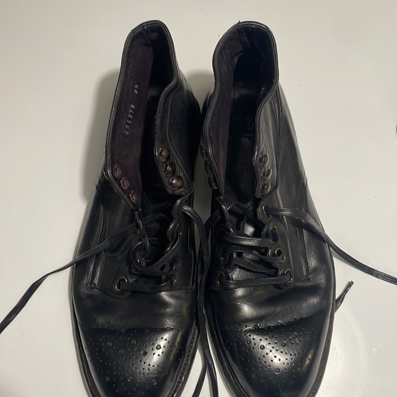 Dolce & Gabbana Black Leather Captoe Lace up Boots Men - Picture 2 of 4